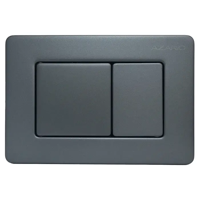 Кнопка смыва AZARIO NEW-TS механическая, двойной смыв, квадратные кнопки, нержавеющая сталь 304, серый (AZ-SS-003-GG)