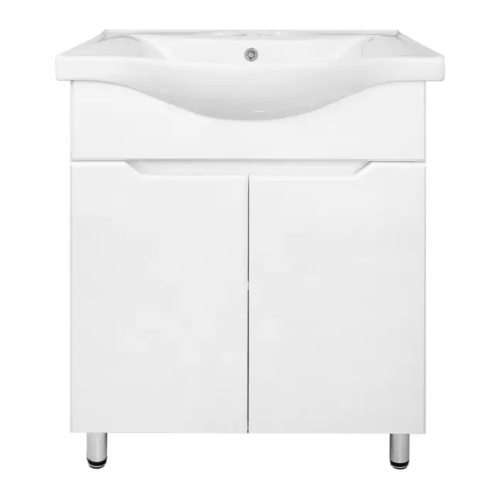 Комплект Тумба Палермо 60Н 600х460х840 напольная с раковиной Basic 60, белый (CS00092520)