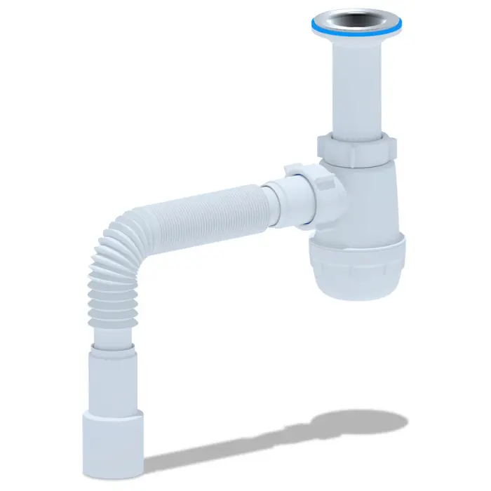 Сифон для раковины Ани Пласт 1 1/2"*40 с гибкой трубкой 40х40/50 (A0515)