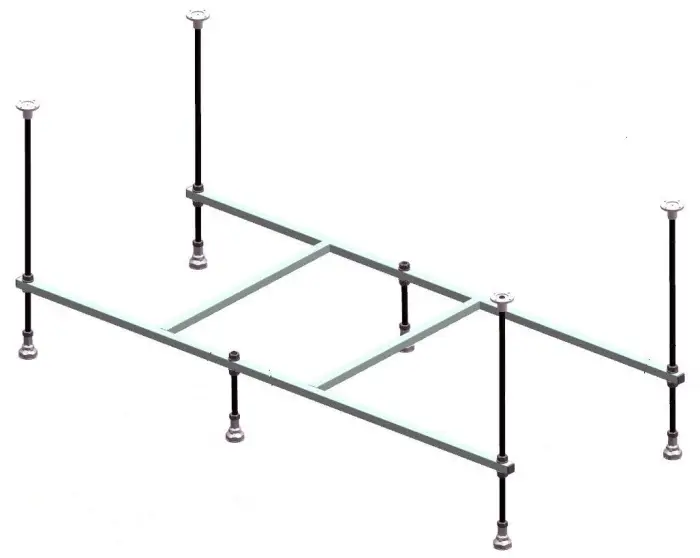 Рама к ванне Loranto Novaro La 1500х700 без крепежа, металл (CS00078468)