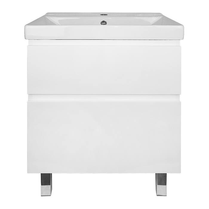 Комплект Тумба Azario Мила 60Н 600х475х860 напольная, с раковиной Tempo 60, белый матовый (CS00091364)