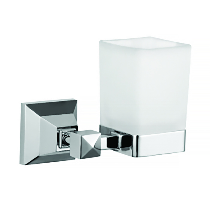 Стакан стеклянный AZARIO ALTRE хром (AZ96006) Стакан стеклянный AZARIO ALTRE хром (AZ96006)