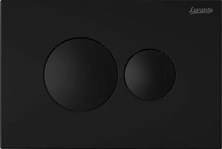 Кнопка смыва Loranto механическая, двойная, черный матовый