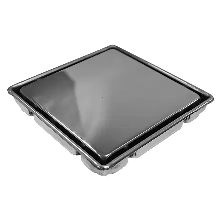 Душевой трап Loranto LIBRA 150x150 мм прямой сток, решетка из нержавеющей стали под плитку, гидрозатвор сухой (3065.0A050K.015.1)