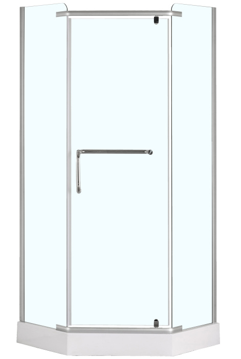 Душевое ограждение Loranto 100х100х200, с низким поддоном 13 см. 8 mm прозрачное закаленное стекло, металлический сифон (CS-816S B)