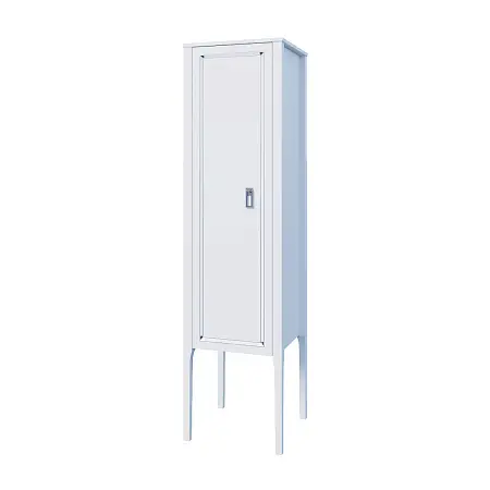 Пенал напольный Azario RIO 460х1800х460 левосторонний, ручка серебро, белый глянцевый (CS00096942)