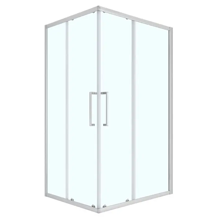 Душевое ограждение Loranto 120x80x190 раздвижная дверь, универсальная, прозрачное стекло 6 мм, профиль сатин (CS-AB01S-128)