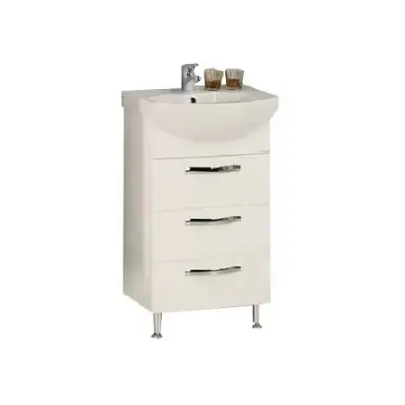 Тумба под раковину AQUATON Ария 50 Н, белая (1A140201AA010)