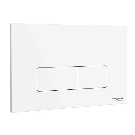 Кнопка смыва IDROSPANIA  Andrea двойная, белая матовая (30356)