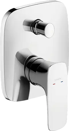 Смеситель для ванны Hansgrohe PuraVida, скрытый монтаж, однорычажный, хром (15445000)