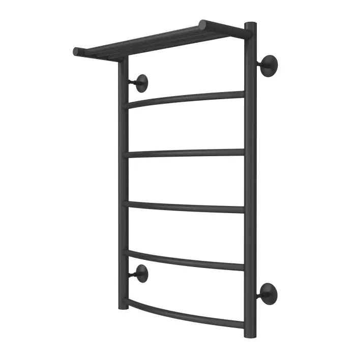 Полотенцесушитель электрический AZARIO VERONA 500/800 5 секций, с полкой, диммер справа, графит (AZ83879PG)