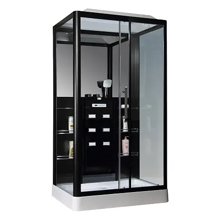 Душевая кабина Loranto CS 129 3A R 90*150*235 правосторонняя, прозрачное стекло 6 мм., профиль черный (00054496)