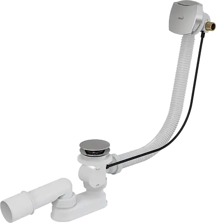 Слив-перелив Alcadrain для ванны, с напуском воды через перелив, хром матовый (A564CRM1)