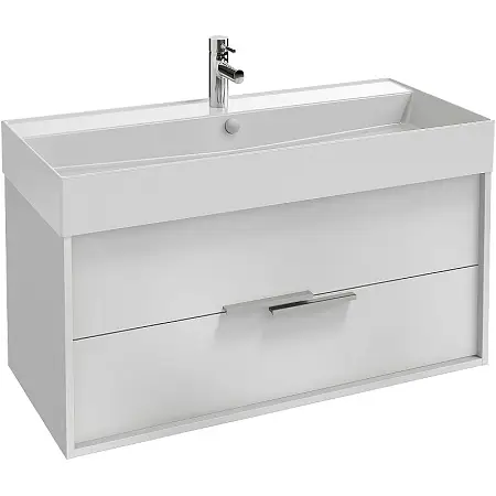 Тумба под раковину Jacob Delafon Vivienne 100 подвесная, Белая глянцевая (EB1668-J5-J5)