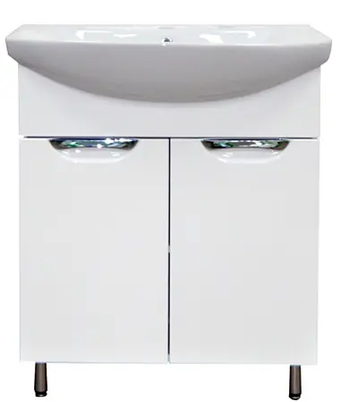 Комплект тумба напольная Loranto Стиль -70 715х450х850 с раковиной Балтика 70, белая (CS00067858)