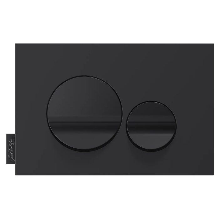 Клавиша смыва Jacob Delafon пластик, цвет матовый черный, глянцевый черный (E20859-7-BMT)
