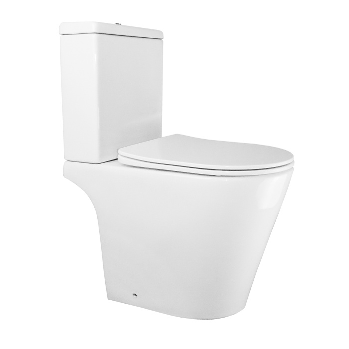  Унитаз-компакт Azario Flin 365х590х790 напольный, безободковый с быстросъемным сиденьем микролифт (AZ-1363C)