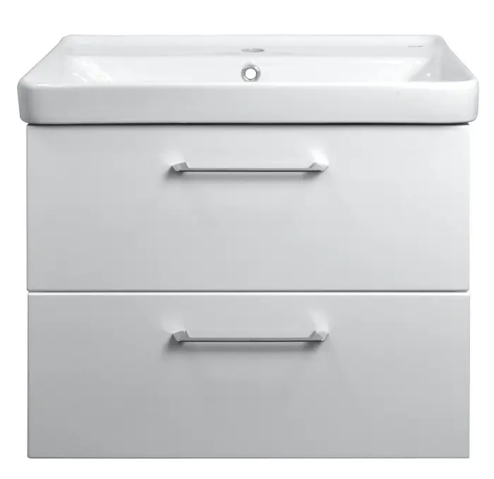 Комплект Azario тумба Ника 70 700х475х560 подвесная с раковиной Monte 70 белый глянцевый (CS00080144)