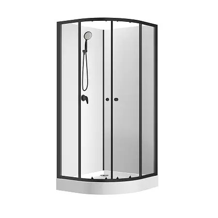 Душевая кабина Loranto NEO 100x100x(190+15) с низким поддоном 15см, прозрачное закаленное стекло 5 мм, профиль черный-матовый (CS-21800-100) Душевая кабина Loranto NEO 100x100x(190+15) с низким поддоном 15см, прозрачное закаленное стекло 5 мм, профиль черный-матовый (CS-21800-100)