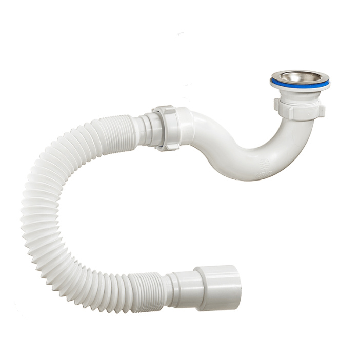 Сифон для душевого поддона ОРИО 1 1/2 х 40 с гибкой трубой 40/50 (А-42589)