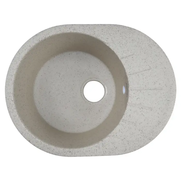 Кухонная мойка AZARIO Канто 570x440x190 искусственный мрамор, с "крылом", сифон в комплекте, цвет песочный (CS00105247)