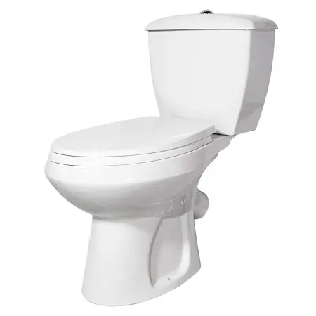 Унитаз-компакт Элисса Стандарт, нижний подвод, косой выпуск, с сиденьем, белый (43301130202)