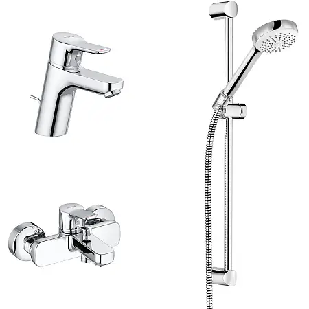 Комплект для ванны и душа KLUDI PURE&EASY 3in1, хром (376850565)