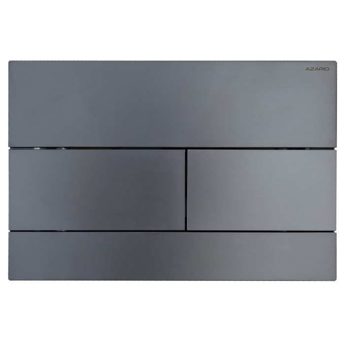 Клавиша смыва AZARIO NEW двойная, квадратные кнопки, пластик, оружейная сталь матовый (AZ-013.08)