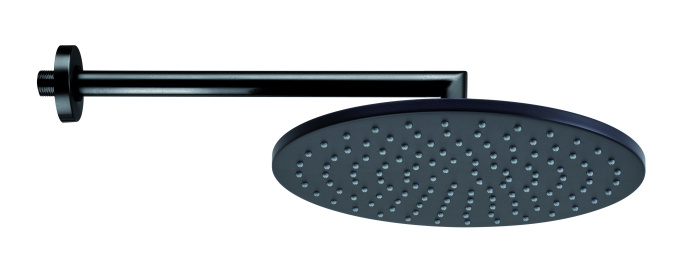 Верхний душ Bossini  COSMO Ø 280 mm с кронштейном 400 mm, черный матовый (H70596I.073)