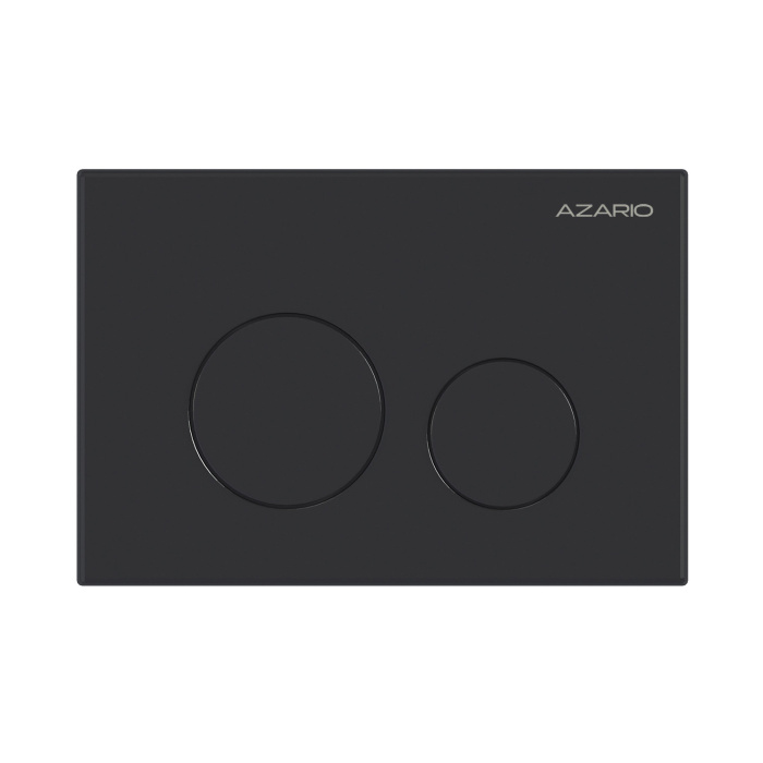 Кнопка смыва AZARIO механическая, двойной смыв, круглые кнопки, чёрный матовый (AZ-ИУ00012)