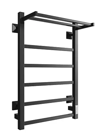 Полотенцесушитель электрический ДВИН Fj plaza neo 80/50 К диммер квадрат, чёрный матовый (4657771770197)