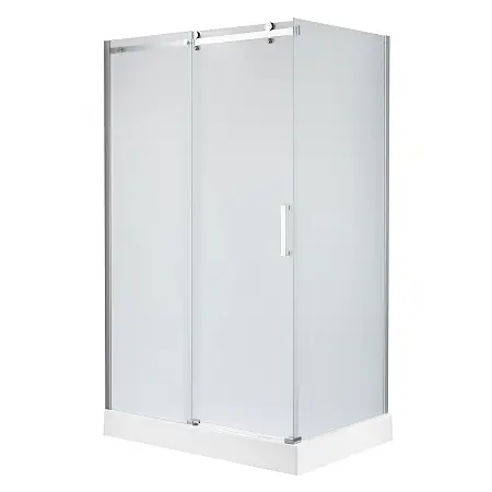 Душевое ограждение Loranto CS-502 1200х900х1975 универсальная ориентация, в комплекте с поддоном, матовое стекло 8мм., профиль хром (CS-502 120-90)
