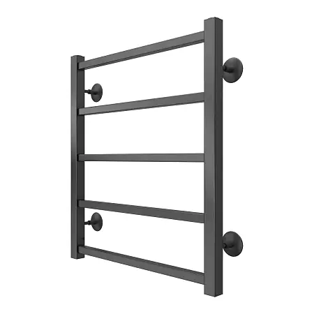 Полотенцесушитель водяной AZARIO ANCONA 500/600 квадрат, 5 секций, нижнее/диагональное подключение, 1/2", графит (AZ83878G)
