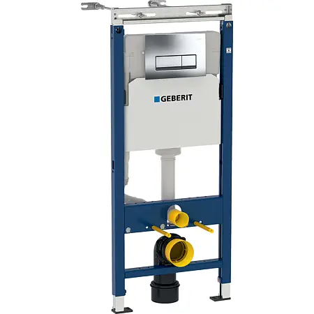 Duofix Инсталляция для подвес.  унитаза, 112 см, со смывным бачком  Delta 12 см, смывная клавиша Delta 51, хром глянец (458.125.21.1)