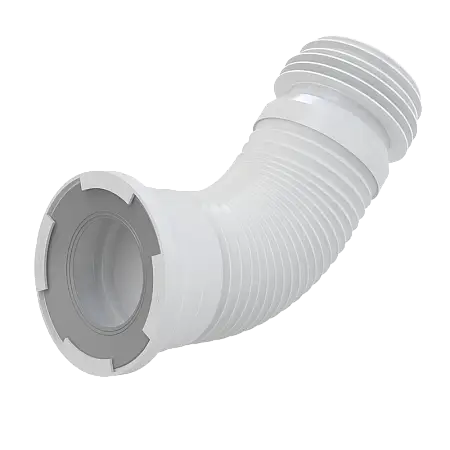Фановая труба для унитаза Alcadrain гофровая, белая (A97)