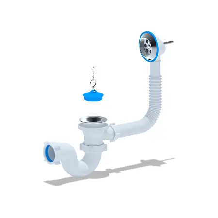 Слив-перелив Ани Пласт для ванны, с выпуском и переливом 1 1/2" (Е150)