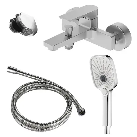 Смеситель для ванны Azario Arida керамический картридж, с ручным душем, шланг 150 см, хром (AZ-K3054)