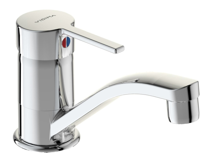 Смеситель для раковины Vidima Logik, однорычажный, хром (BA276AA)