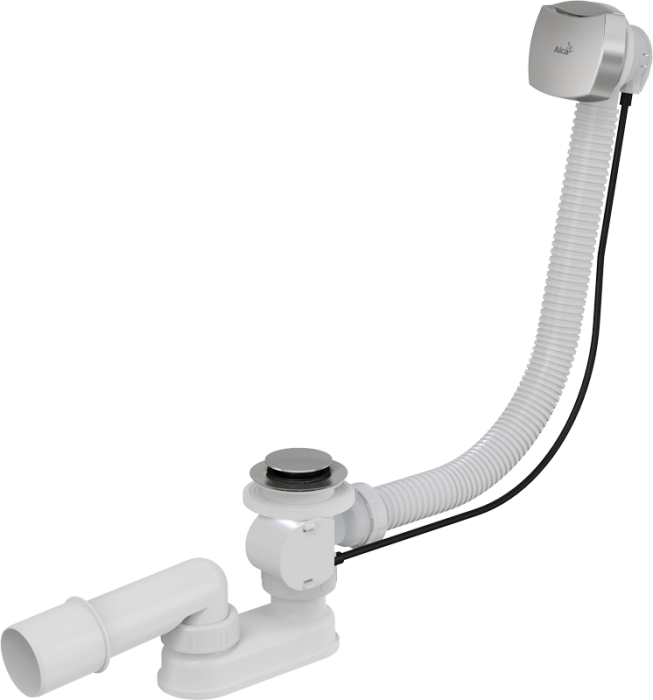 Слив-перелив Alcadrain для ванны, полуавтомат, хром матовый (A51CR)