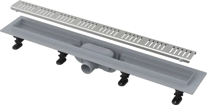 Душевой лоток Alcadrain Simple с решеткой, хром (APZ10-550M)