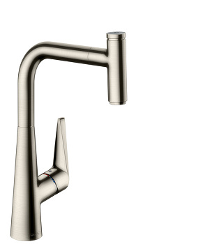Смеситель для кухни Hansgrohe Talis Select, однорычажный, с выдвижным изливом, сталь (72821800)