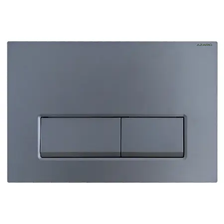 Клавиша смыва AZARIO NEW двойная, прямоугольные кнопки, пластик, оружейная сталь матовый (AZ-015.08)