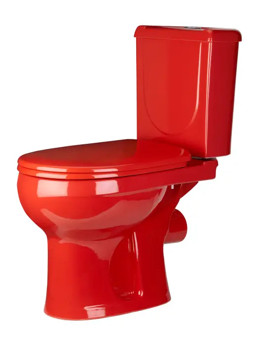 Унитаз-компакт Ирида Стандарт горизонтальный выпуск, с сиденьем, красный (40360110402)