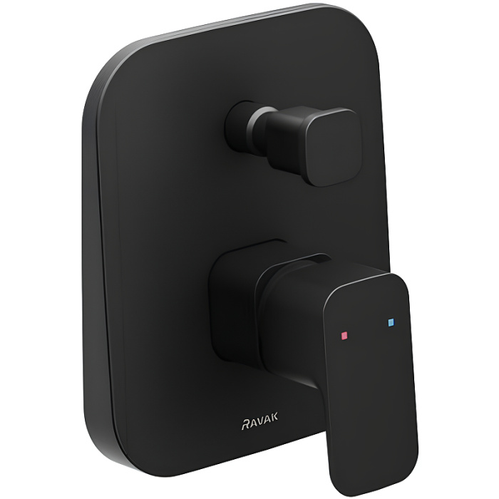 Смеситель для душа Ravak 10° Free black-TD F 061.20 скрытый монгтаж, керамический картридж,черный матовый (X070156)